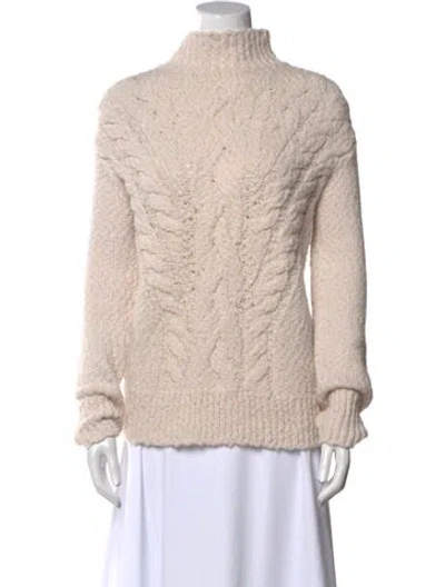 Pre-owned Vince Wool Turtleneck Sweater In Neutral