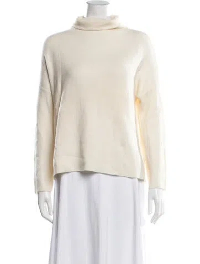 Pre-owned Vince Wool Turtleneck Sweater In Neutral
