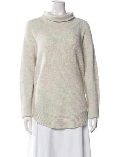 Pre-owned Vince Wool Turtleneck Sweater In Neutrals