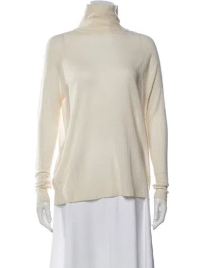 Pre-owned Vince Wool Turtleneck Sweater In Neutrals