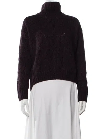 Pre-owned Vince Wool Turtleneck Sweater In Purple