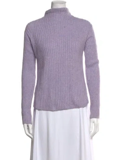 Pre-owned Vince Wool Turtleneck Sweater In Purple