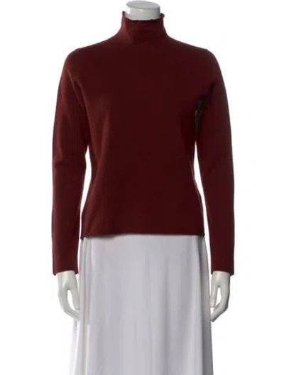 Pre-owned Vince Wool Turtleneck Sweater In Red