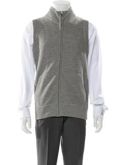 Pre-owned Vince Wool Turtleneck Sweater Vest In Gray