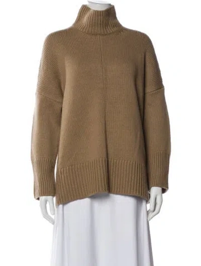 Pre-owned Vince Wool Turtleneck Sweater W/ Tags In Brown
