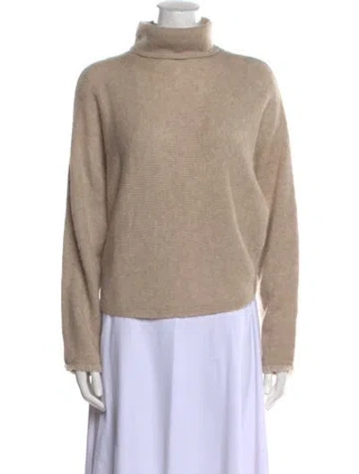 Pre-owned Vince Wool Turtleneck Sweater W/ Tags In Neutral