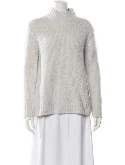 Pre-owned Vince Wool Turtleneck Sweater In White
