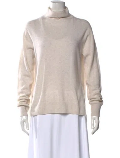 Pre-owned Vince Wool Turtleneck Sweater In White