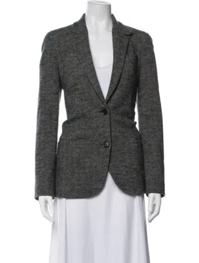 Pre-owned Vince Wool Tweed Pattern Blazer In Grey