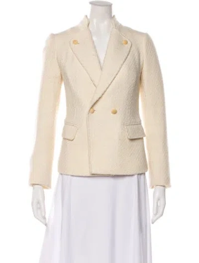 Pre-owned Vince Wool Tweed Pattern Blazer In Neutral