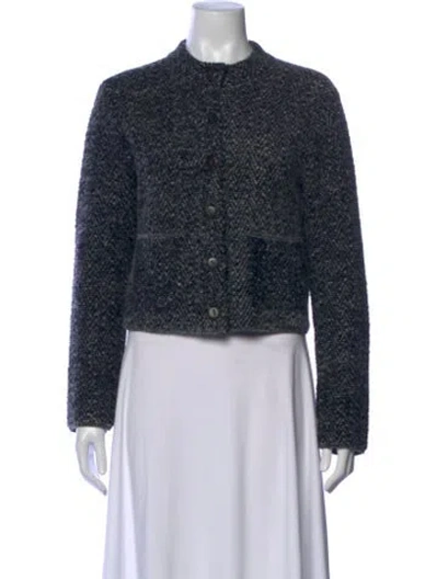 Pre-owned Vince Wool Tweed Pattern Sweater In Grey