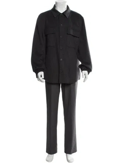 Pre-owned Vince Wool Utility Jacket In Blue