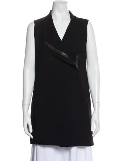 Pre-owned Vince Wool Vest In Black