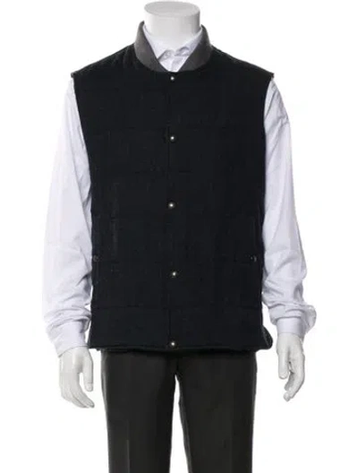 Pre-owned Vince Wool Vest In Blue