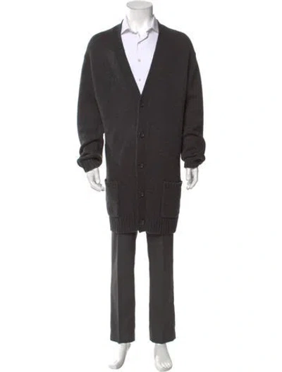 Pre-owned Vince Wool V-neck Cardigan In Gray