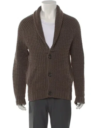 Pre-owned Vince Wool V-neck Cardigan In Gray