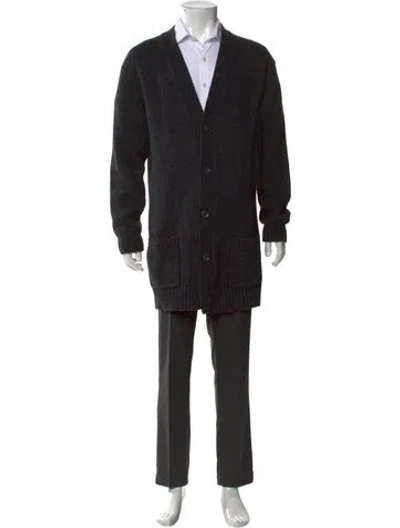 Pre-owned Vince Wool V-neck Cardigan In Gray