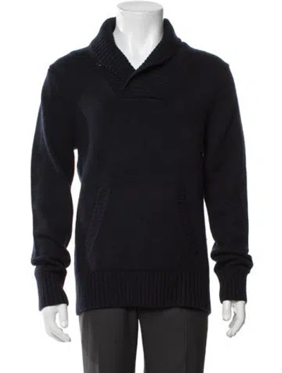 Pre-owned Vince Wool V-neck Pullover In Blue