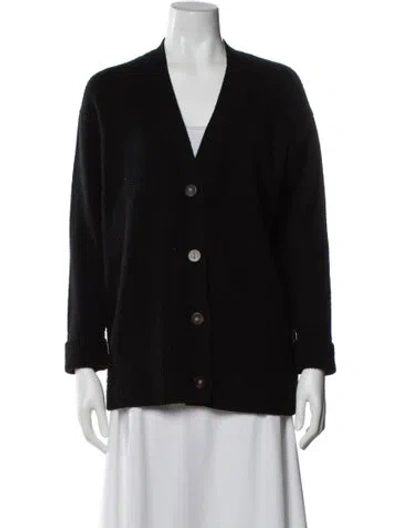 Pre-owned Vince Wool V-neck Sweater In Black