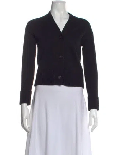 Pre-owned Vince Wool V-neck Sweater In Black