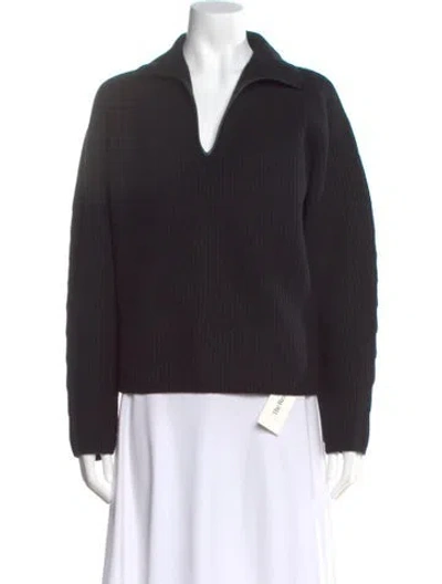 Pre-owned Vince Wool V-neck Sweater In Black