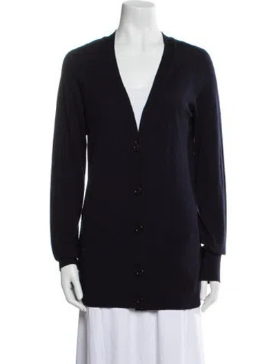 Pre-owned Vince Wool V-neck Sweater In Black