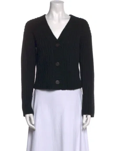 Pre-owned Vince Wool V-neck Sweater In Black