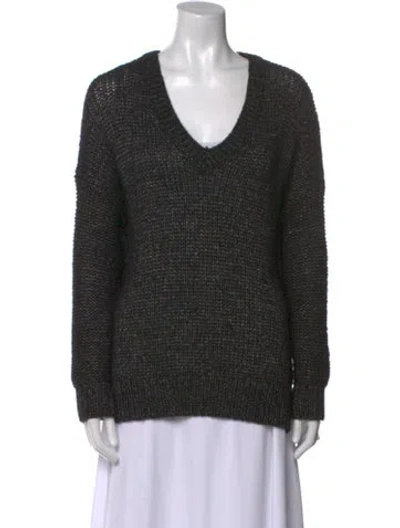 Pre-owned Vince Wool V-neck Sweater In Black
