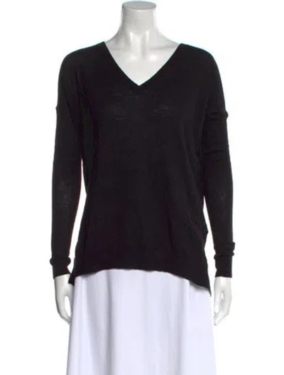 Pre-owned Vince Wool V-neck Sweater In Black