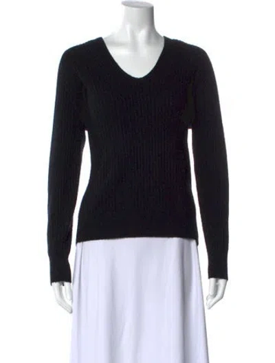 Pre-owned Vince Wool V-neck Sweater In Black