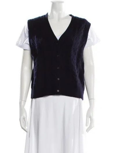 Pre-owned Vince Wool V-neck Sweater In Black