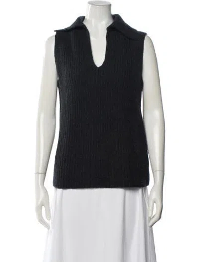Pre-owned Vince Wool V-neck Sweater In Black