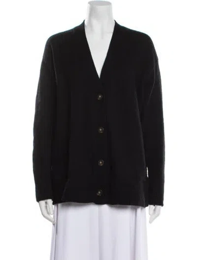 Pre-owned Vince Wool V-neck Sweater In Black