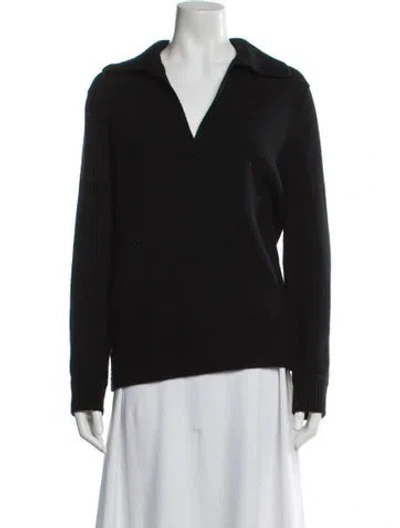 Pre-owned Vince Wool V-neck Sweater In Black
