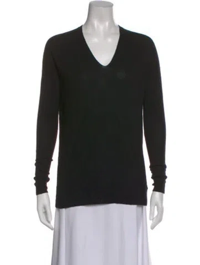 Pre-owned Vince Wool V-neck Sweater In Black