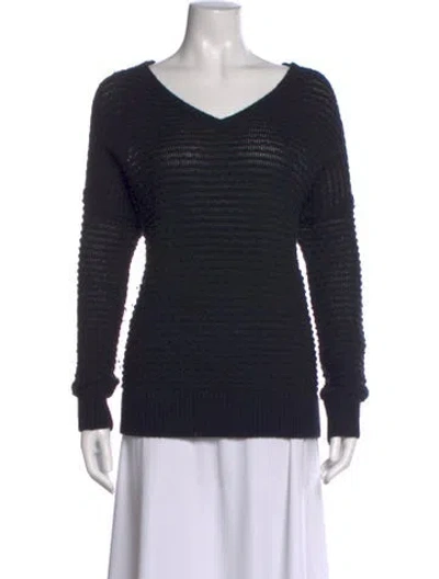 Pre-owned Vince Wool V-neck Sweater In Black