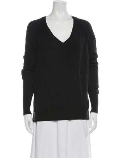 Pre-owned Vince Wool V-neck Sweater In Black