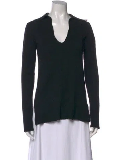 Pre-owned Vince Wool V-neck Sweater In Black