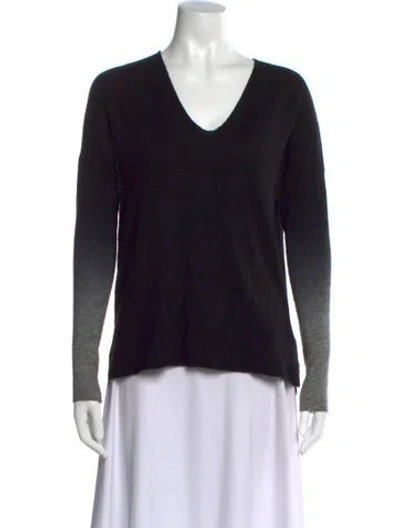 Pre-owned Vince Wool V-neck Sweater In Black