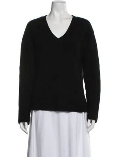 Pre-owned Vince Wool V-neck Sweater In Black