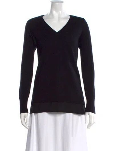 Pre-owned Vince Wool V-neck Sweater In Black