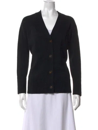 Pre-owned Vince Wool V-neck Sweater In Black