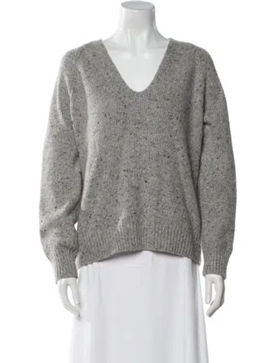 Pre-owned Vince Wool V-neck Sweater In Blue