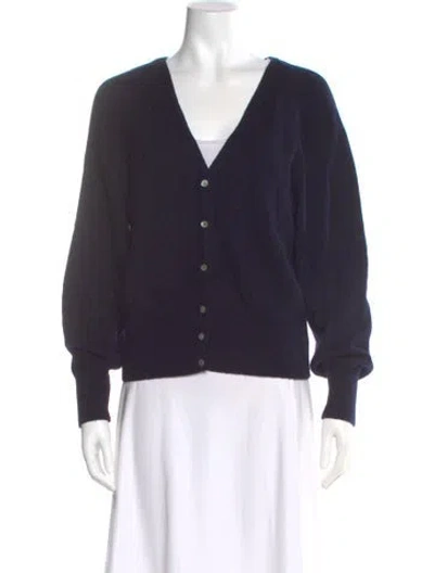 Pre-owned Vince Wool V-neck Sweater In Blue