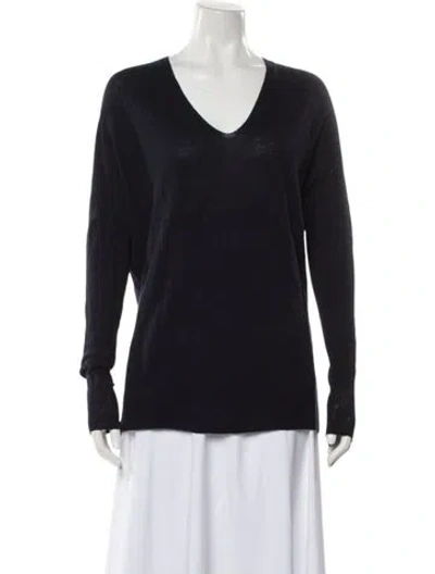 Pre-owned Vince Wool V-neck Sweater In Blue