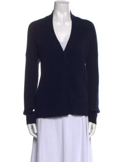 Pre-owned Vince Wool V-neck Sweater In Blue
