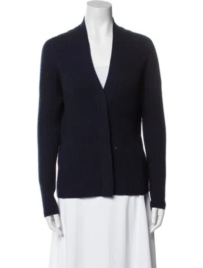 Pre-owned Vince Wool V-neck Sweater In Blue
