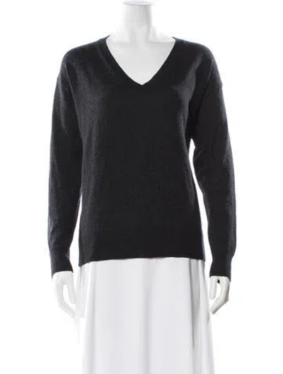 Pre-owned Vince Wool V-neck Sweater In Blue