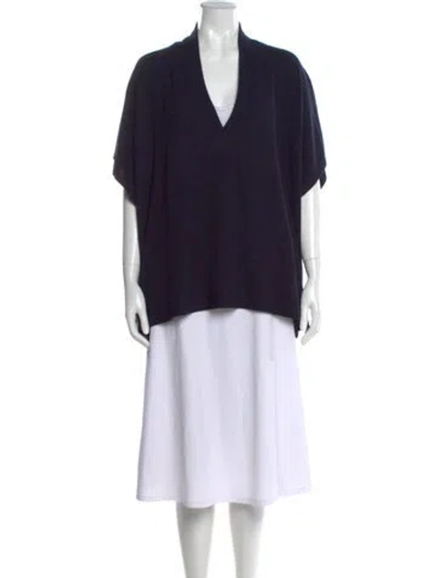 Pre-owned Vince Wool V-neck Sweater In Blue