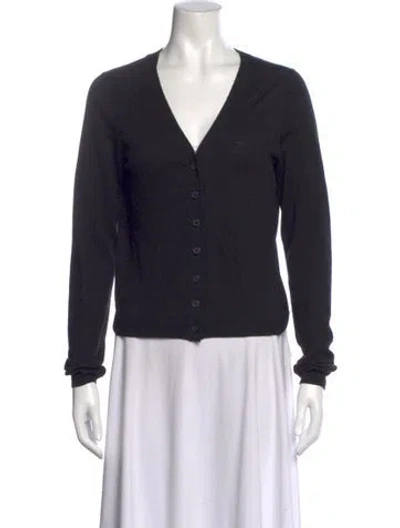 Pre-owned Vince Wool V-neck Sweater In Blue
